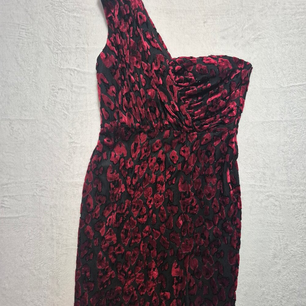 NWT Aidan Mattox Velvet Burnout Cocktail Dress Prom Whimsigoth Sz 12 Retail 245$